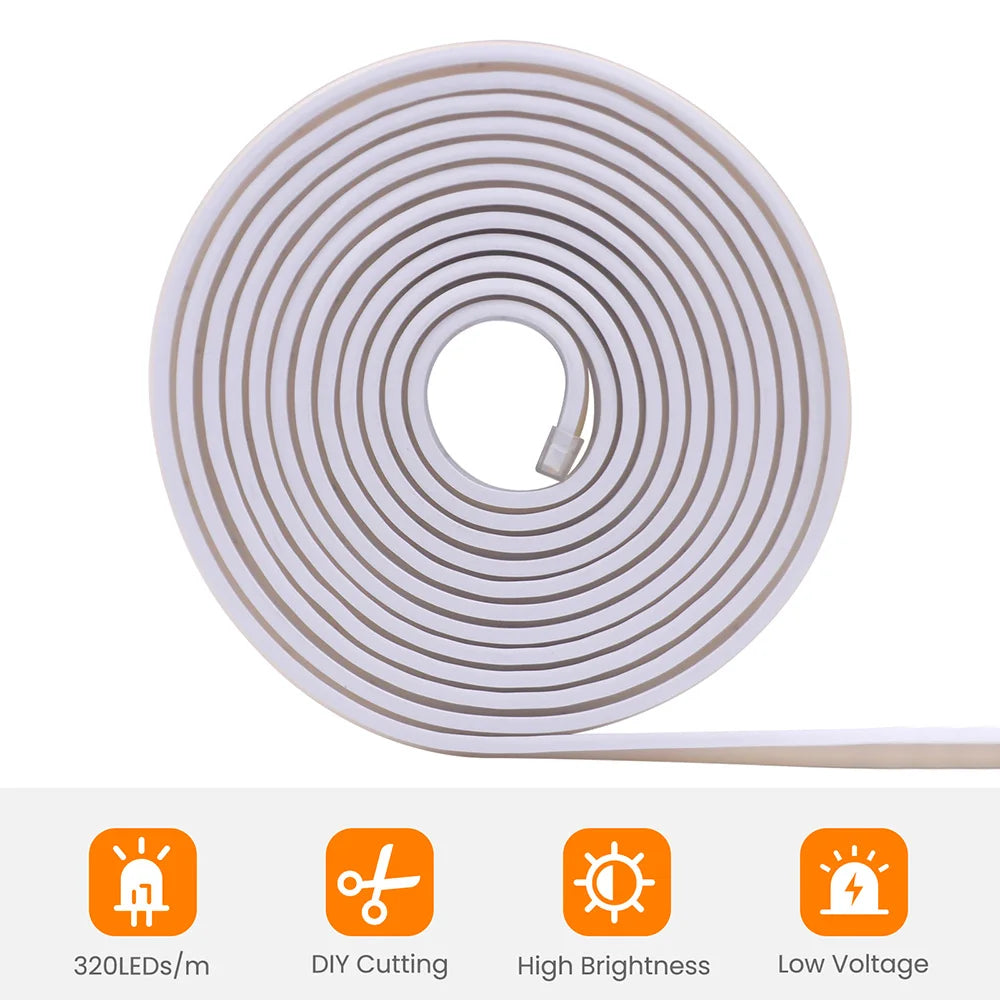 Dc 12V 24V Cob Strip Neon Dimmable 320LED M