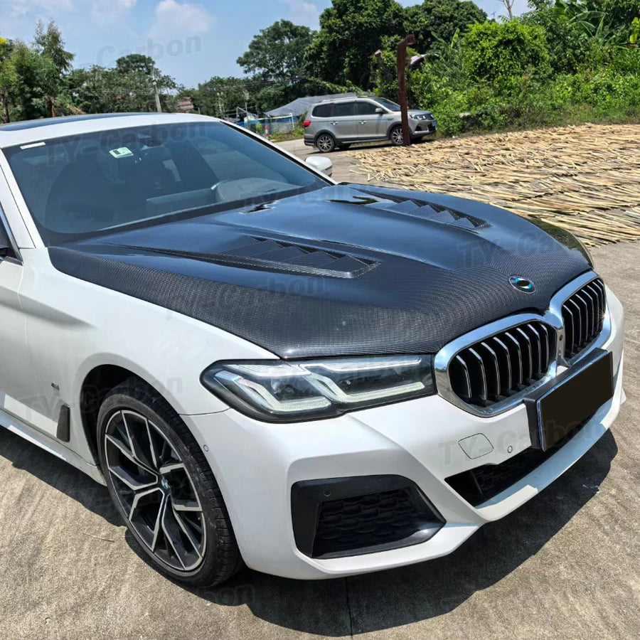 For BMW M5 F90 530I G30 Real Carbon Fiber Front Bonnet Hood G38