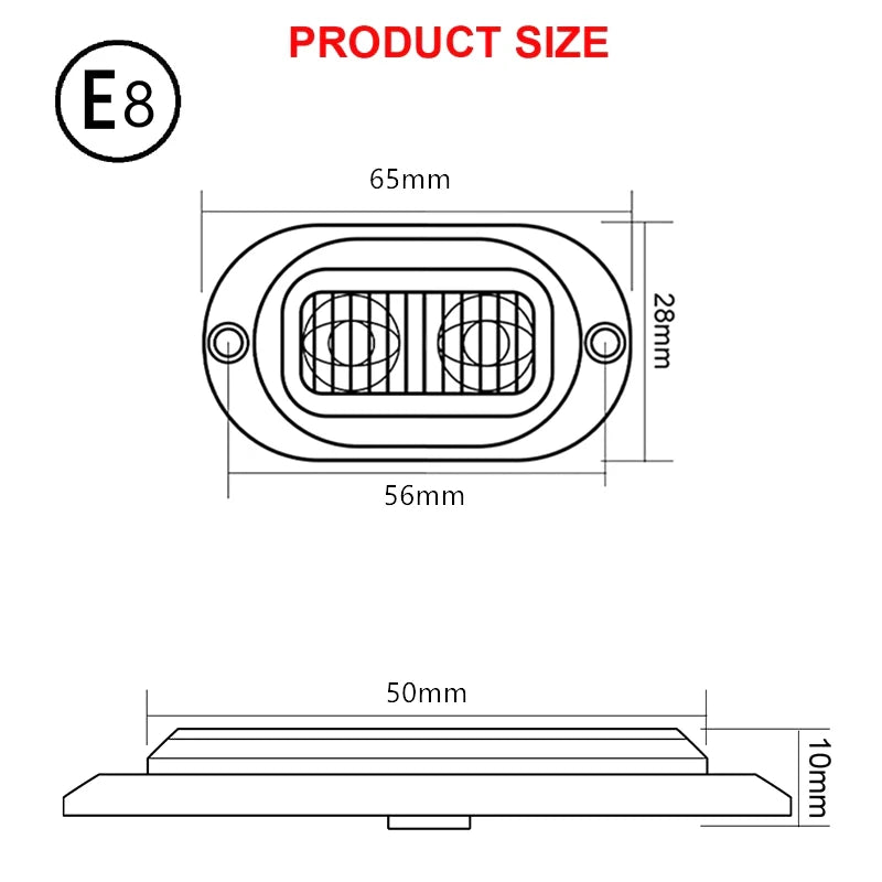 2PCS 12V 24V Truck Position Side Marker Lamps Signal
