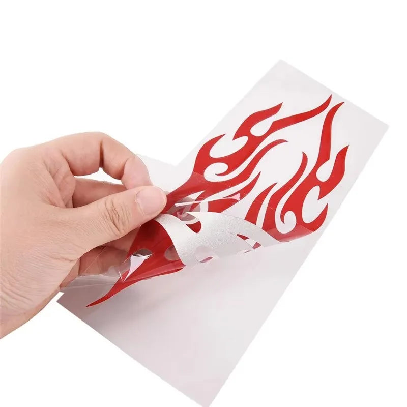 Stickers Modified Flame Reflective Sticker Motorcycle Vinyl