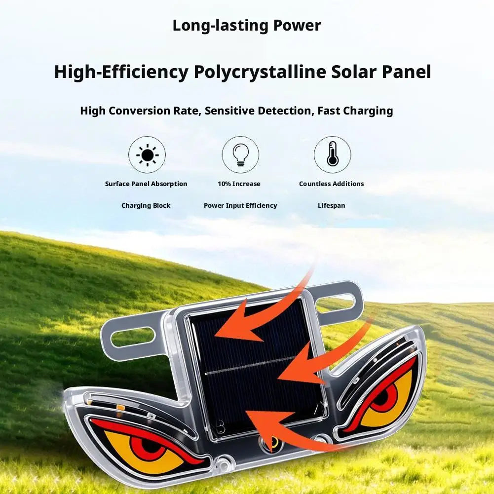 Solar Powered Motorcycle Eagle Eye Warning anti-collision Strobe