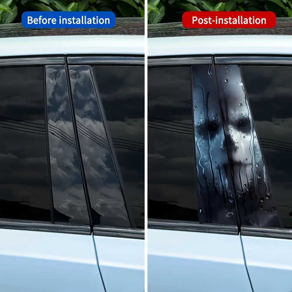 2-piece Sticker Durable vinyl-b-post Protector Ghost Design