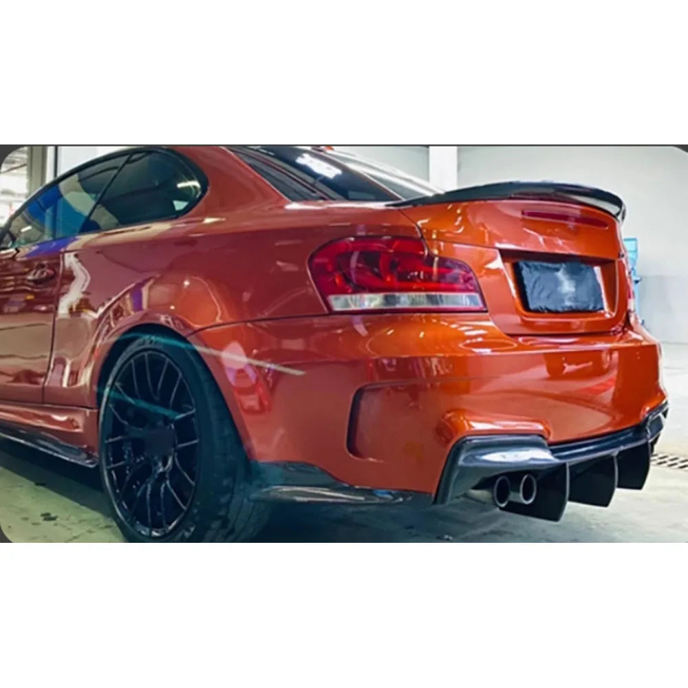 For BMW 1 Series E82 1M Rear Bumper Lip Splitters Aprons Flaps