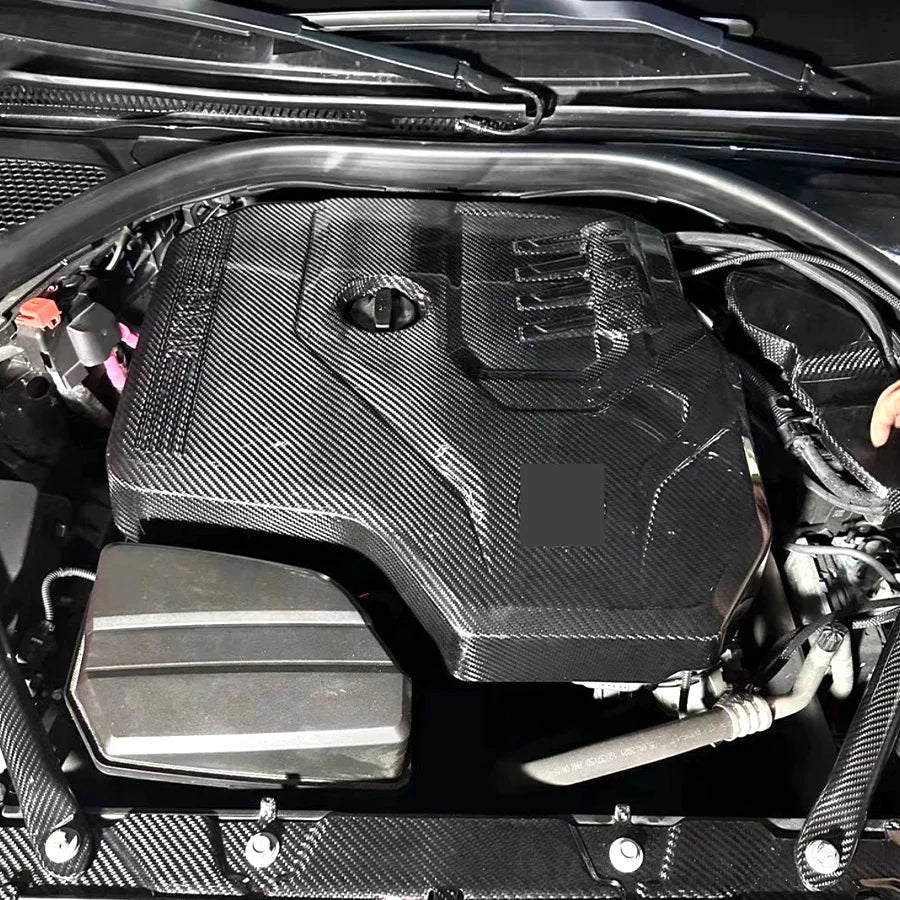 For BMW 3 4 5 Series Dry Carbon Fiber Engine Hood Cover Trim