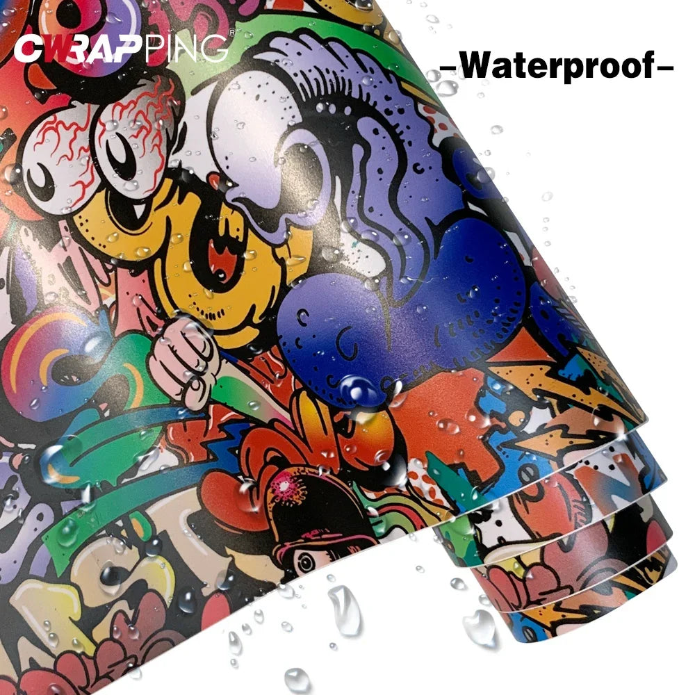 Stickers Graffiti Painting Film Cover Adhesive Vinyl Tuning Wrap