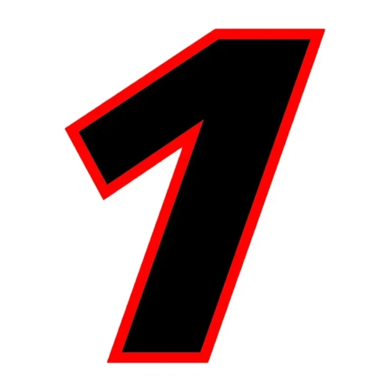 Various Sizes Removable Decal Racing Number Wall Sticker