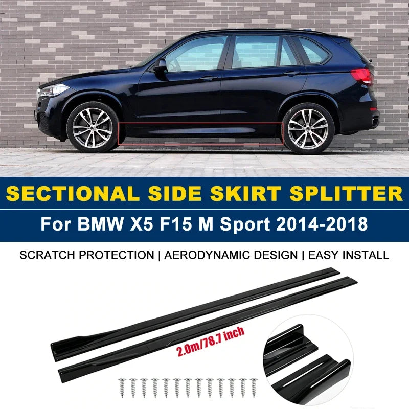 For BMW X5 F15 M Sport 2M 78.7 Side Skirts Extension Rocker