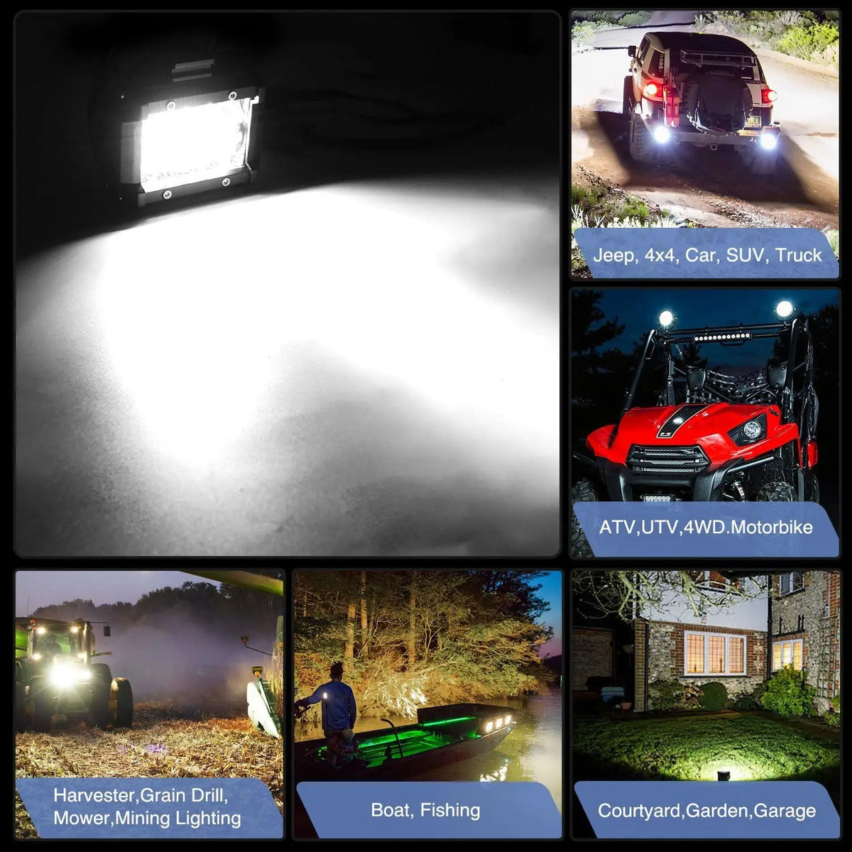 Nilight Pods 2PC 4inch 60W Flood Spot Combo Triple