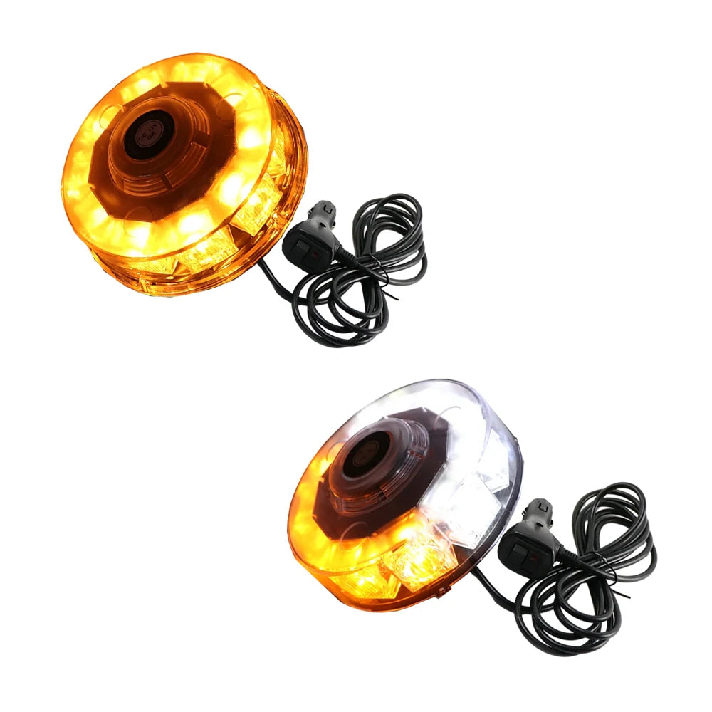 Strobe Yellow White 12-24v Cars Trucks