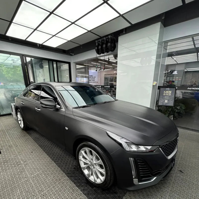 Premium Black Matte Wrap Vinyl Roll Air Release Self