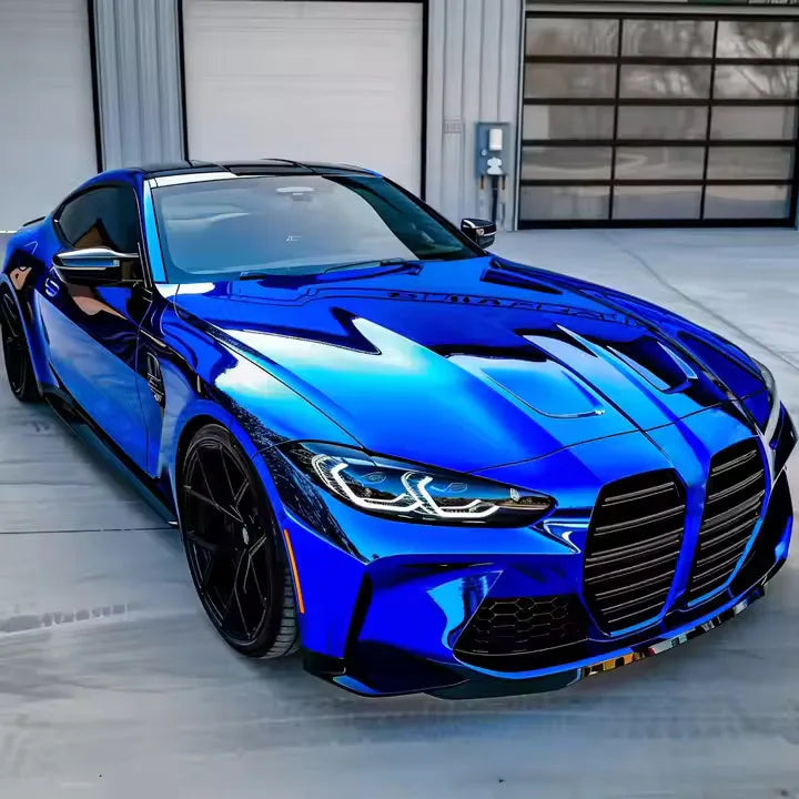 Glossy Silver Mirror Chrome Vinyl Film Wrap Wraps Foil