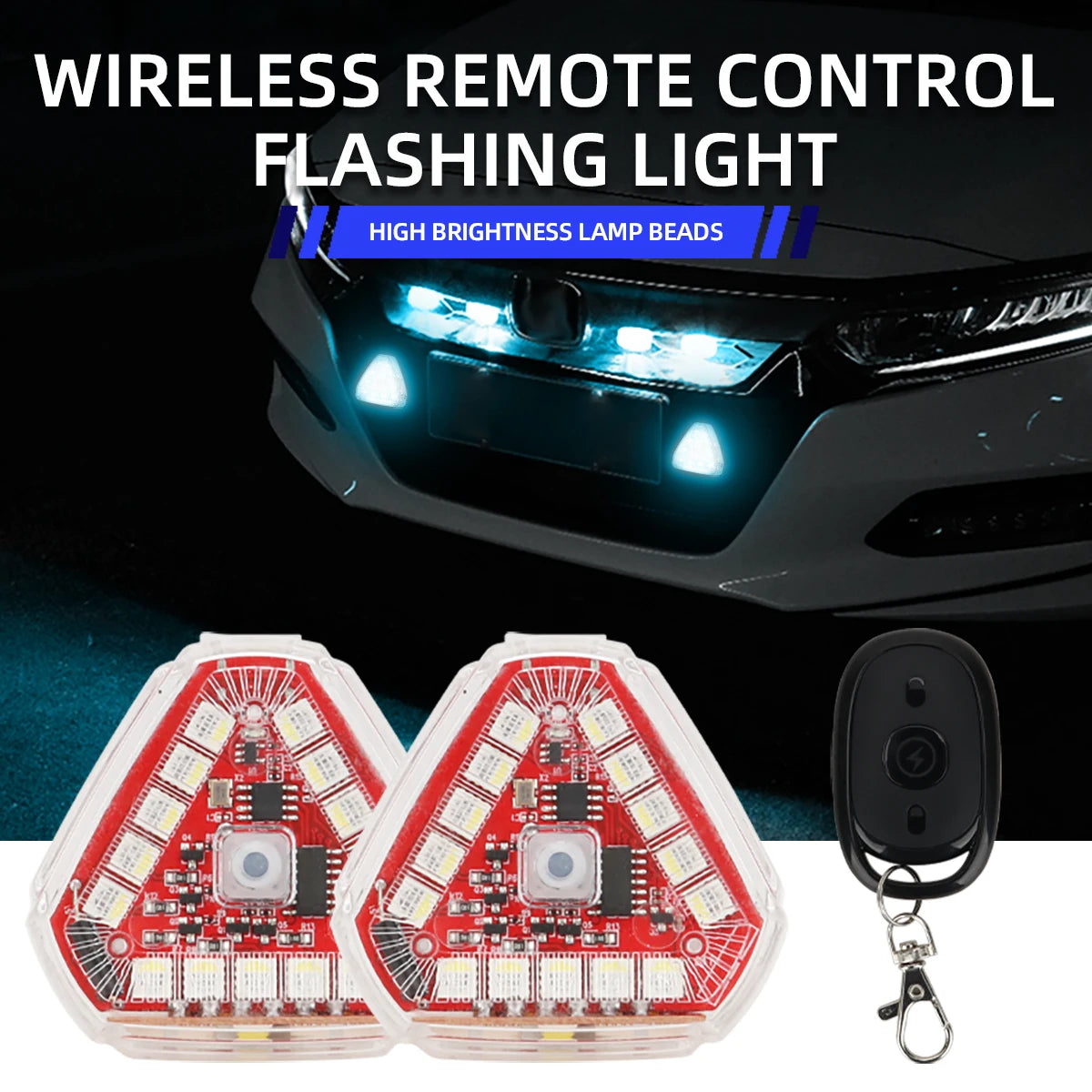 Motorcycles RGB Up Night Wireless Warning anti-theft Caution