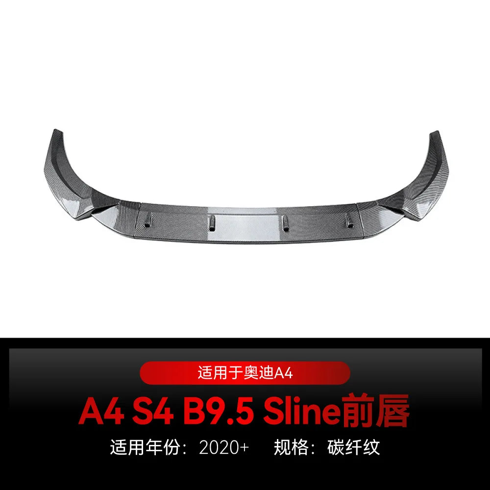 For Audi A4 S4 B9.5 S-Line 2020 Front Lip Corner Spoiler Bumper