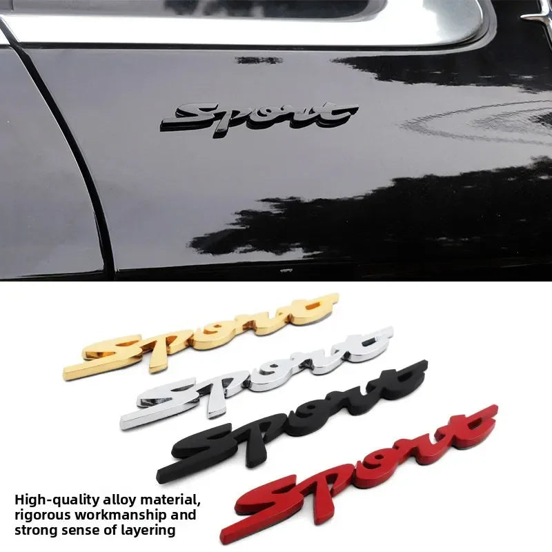 3D Metal Chrome Racing Sport Emblem Sticker Self Adhesive