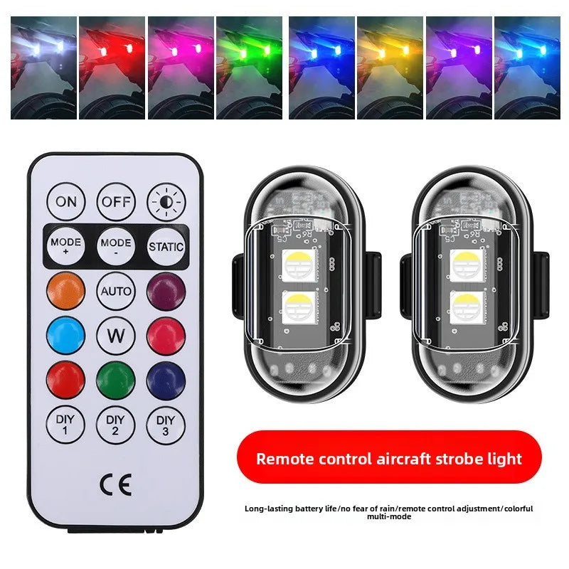 Aircraft Wireless Remote Control Colorful Motorcycle Flash Pilot