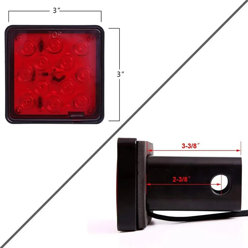 new-trailer Truck Hitch Cover 15LED Red Brake Drl Waterproof