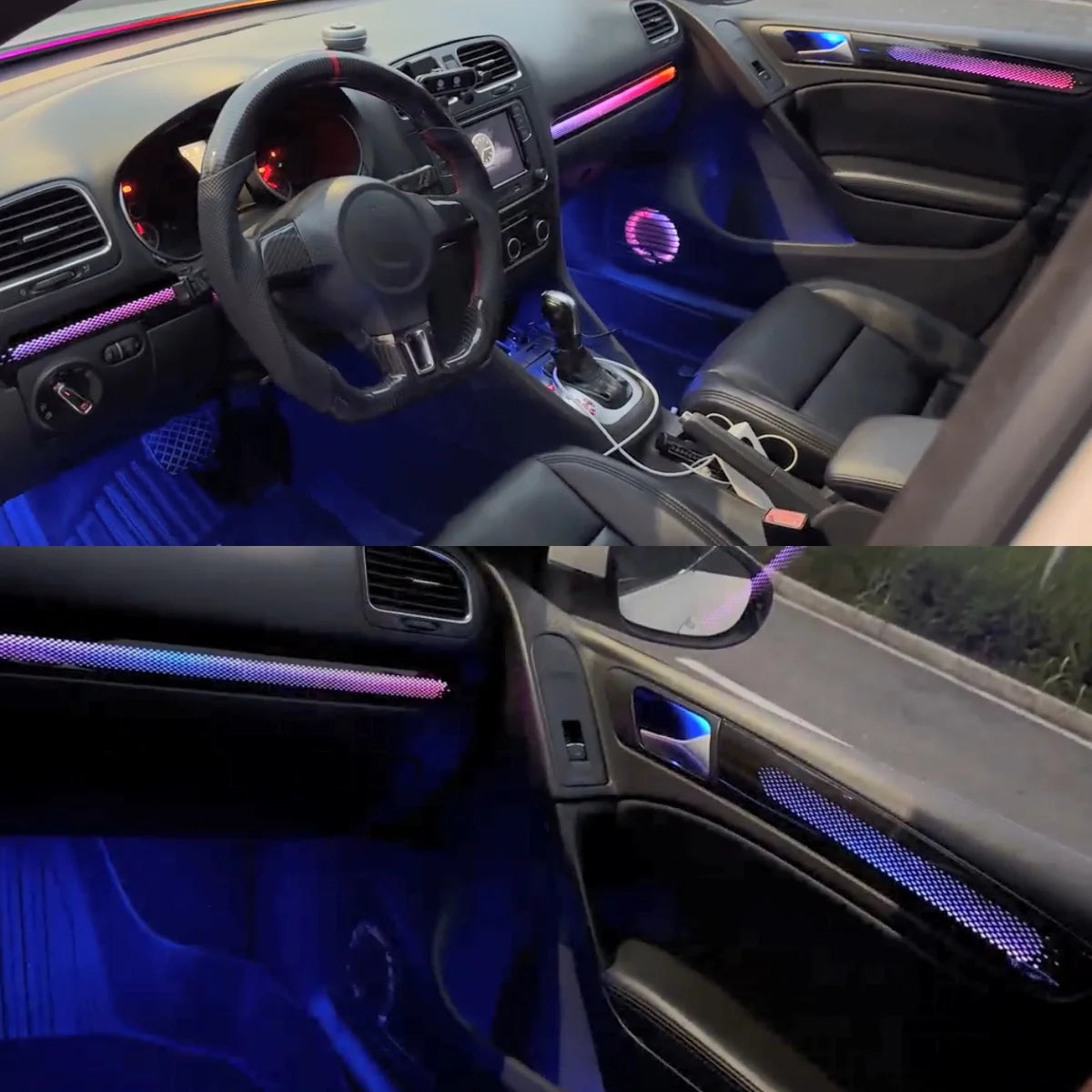 For Golf 6 2008-2013 Lhd Rhd Ambient Interior Atmosphere Trim