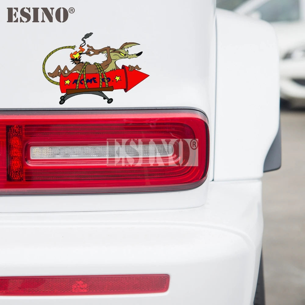 Creative Funnywile E Coyote Acme Rocket Vinyl Decal Sticker