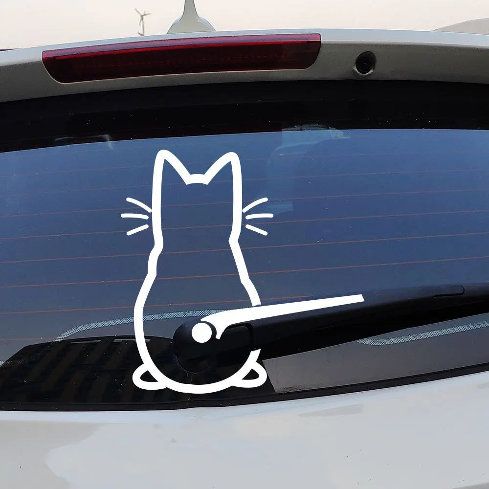 Kitty Cat Stickers Personalized Ecorative Windshield Wiper Cute