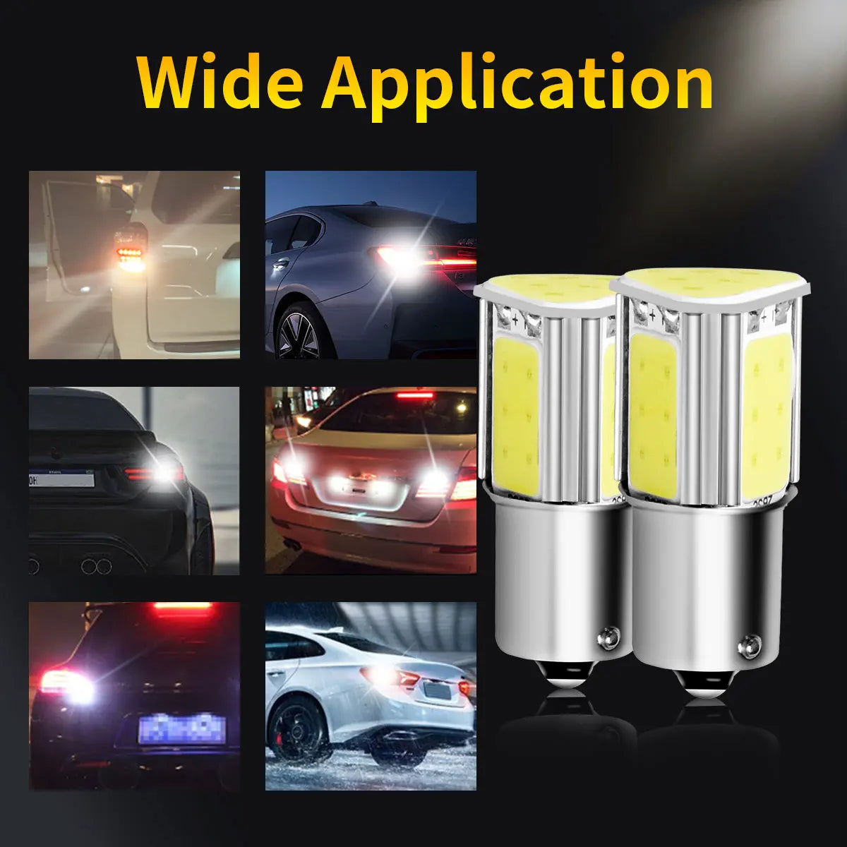 2PCS Cob Brake Reverse Stop Fog Bulbs 1156 ba15s