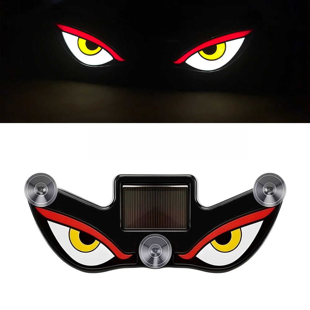 Solar Devil Eyes Windshield Flashing Warning Dynamic Demon Eye