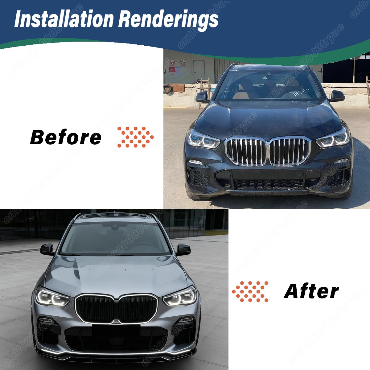 For BMW X5 G05 2019 2020 2021 2022 Front Bumper Single Line