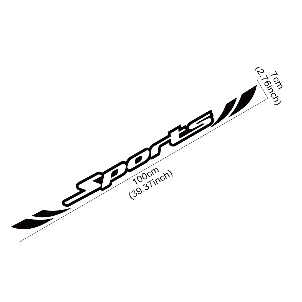 Sports Stickers Front Rear Windshields Vinyl Film Waterproof