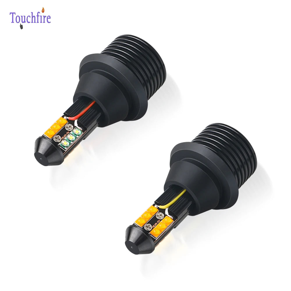 2PCS Drl Turn Signal In Canbus No Error two-color