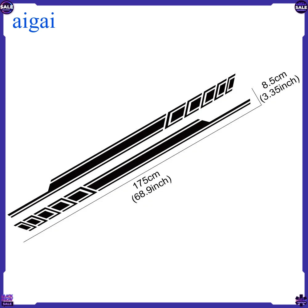For Nissan Leaf Door Side Wrap Sticker Decals Kit Waterproof