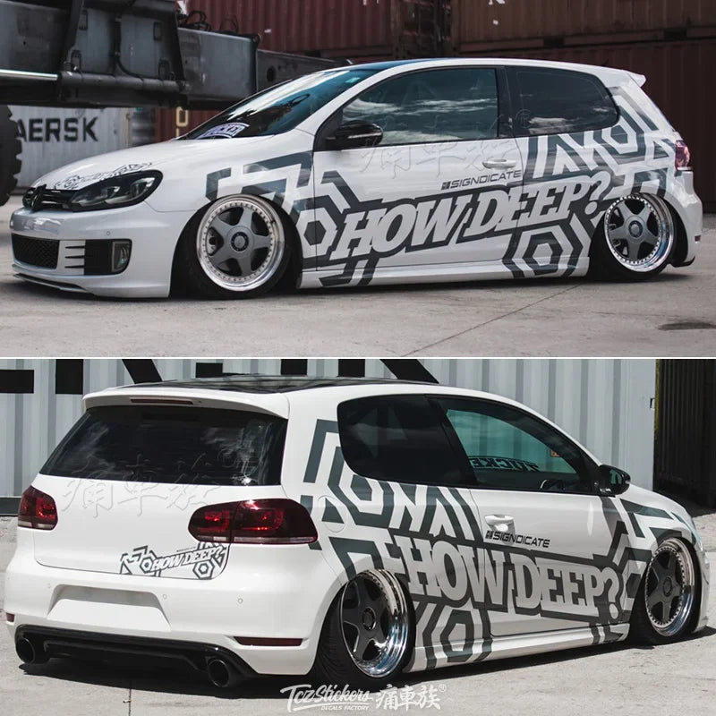 For VW Golf 7 MK7.5 Body Stickers Exterior Modification Decal
