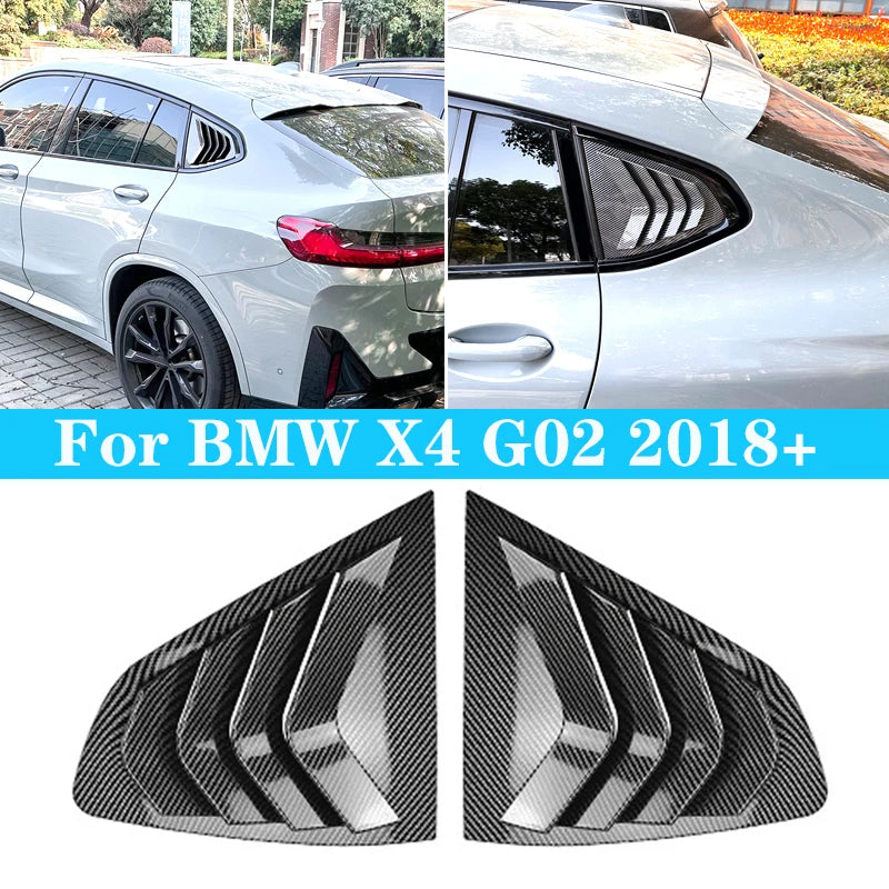 For BMW X4 G02 2018+ Rear Window Shutter Cover Trim Louver Side