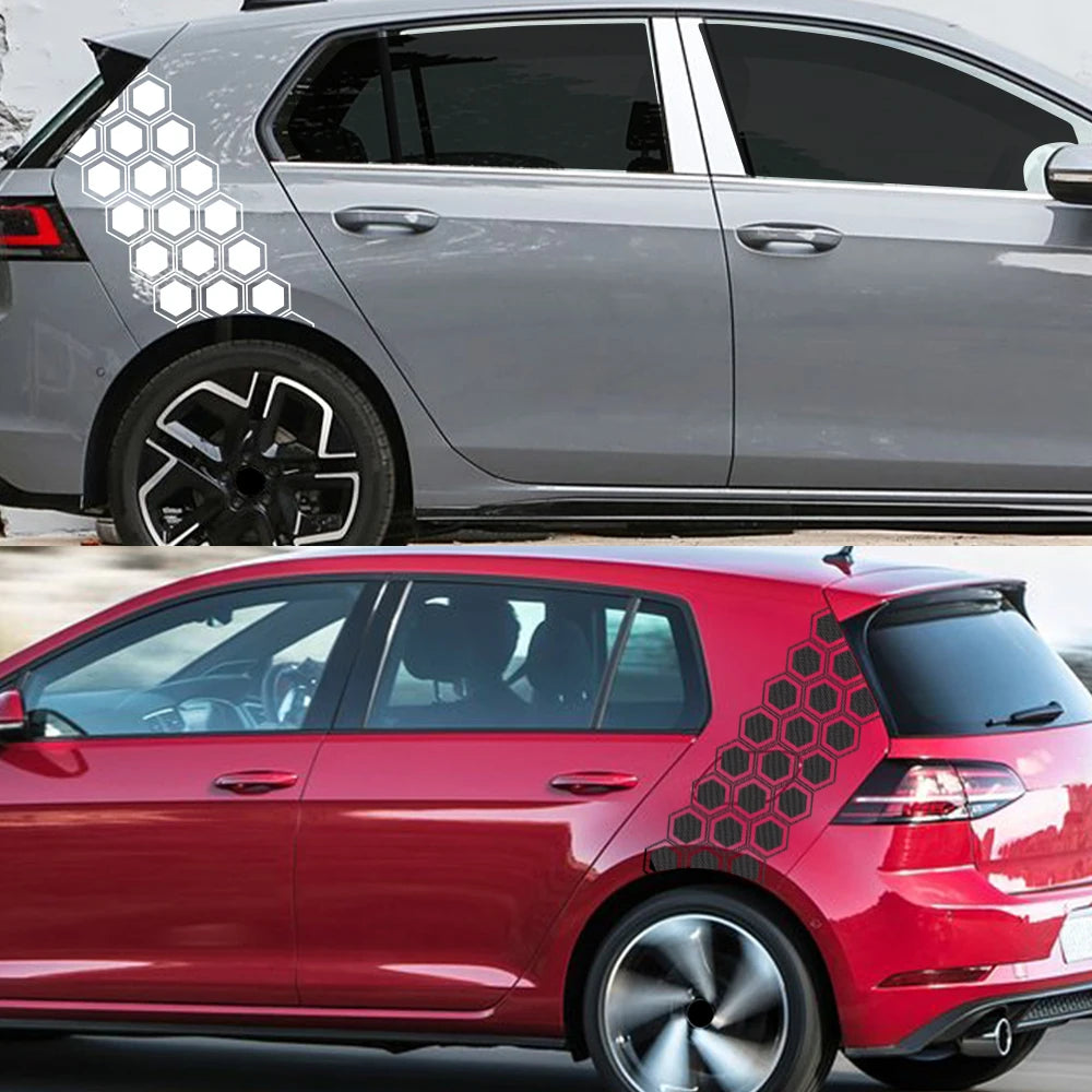 Hexagonal Honeycomb Pattern Vinyl Decal Waterproof Body Side