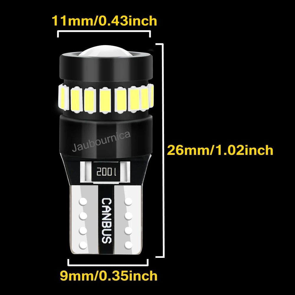 2PCS T10 Bulbs W5W Super Bright Parking Bulb Canbus