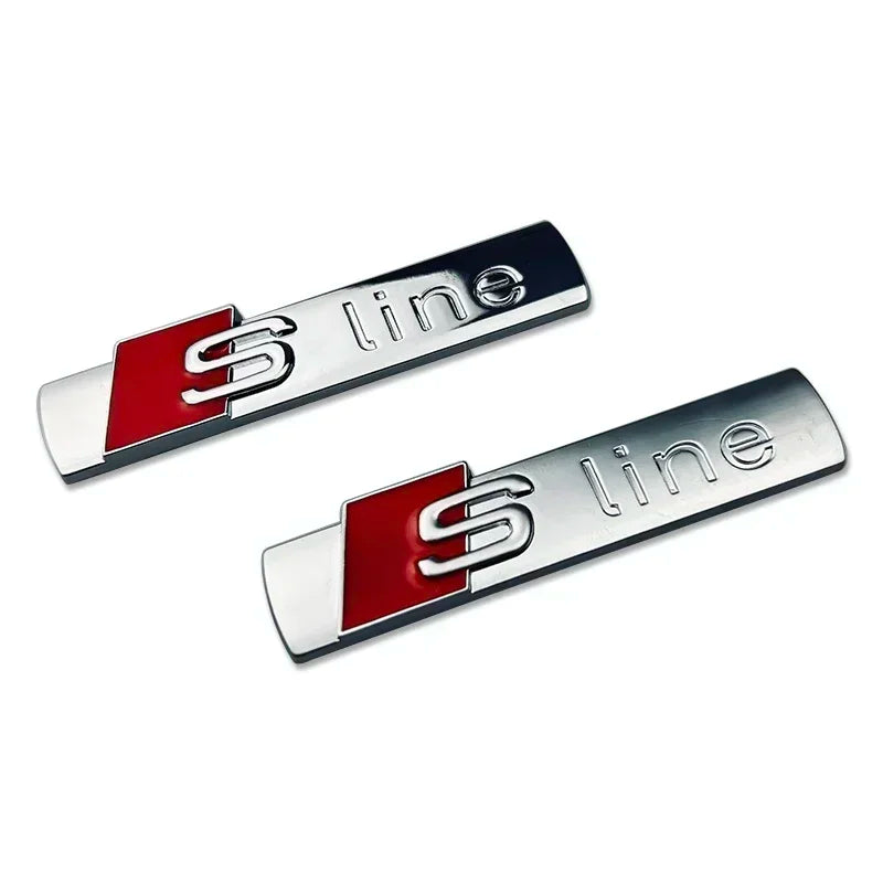 For Audi Sline SQ5 SQ7 Q5 1PCS Side Fender Emblem Sticker Q7 Q8