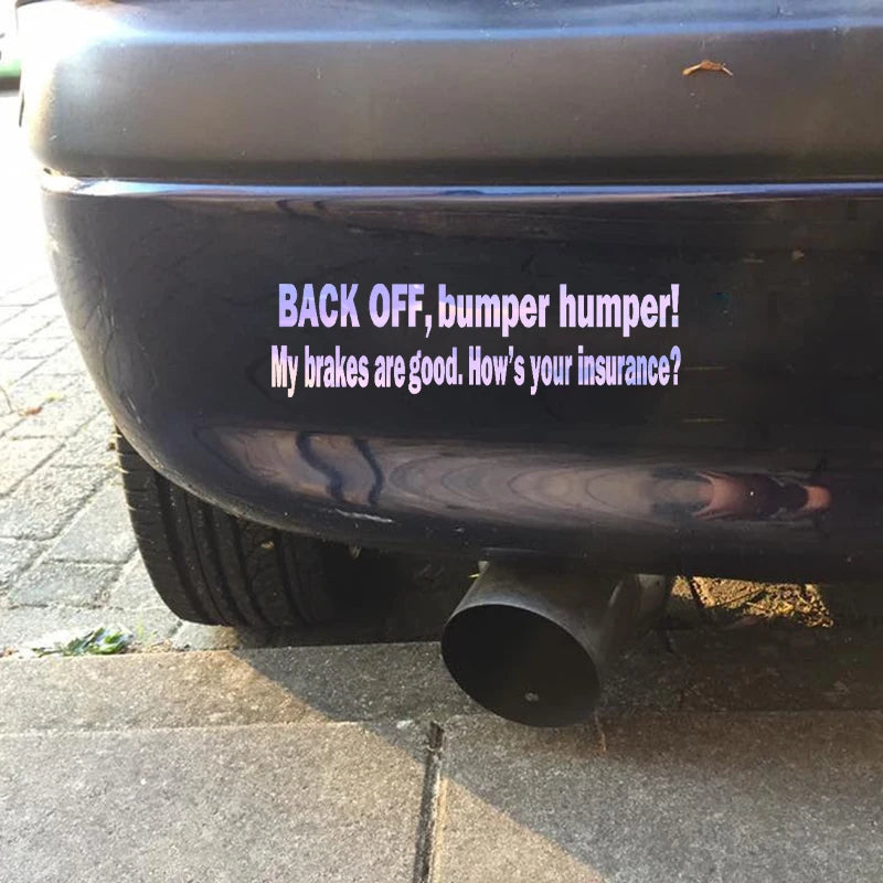 Back Off Bumper Humper Tailgate Funny Truck Window Vinyl
