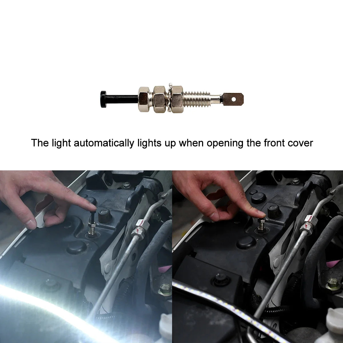 1SET Under Hood Work Inspection Kit Waterproof 12V White