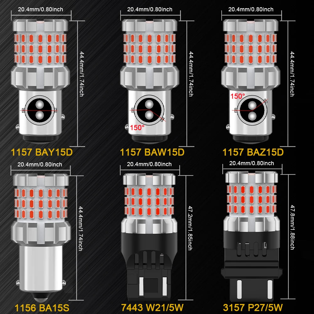 Bmtxms Red bay15d P21 5W baw15d PR21 baz15d 4W