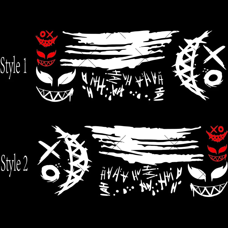 Scary Ahahah Pattern Sticker Body Sporty Jdm Stickers Exterior