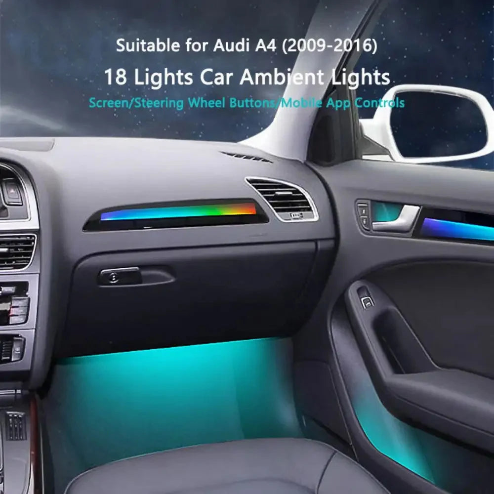 For Audi A4 B8 2009-2016 Dashboard In Dynamic Ambient Lighting