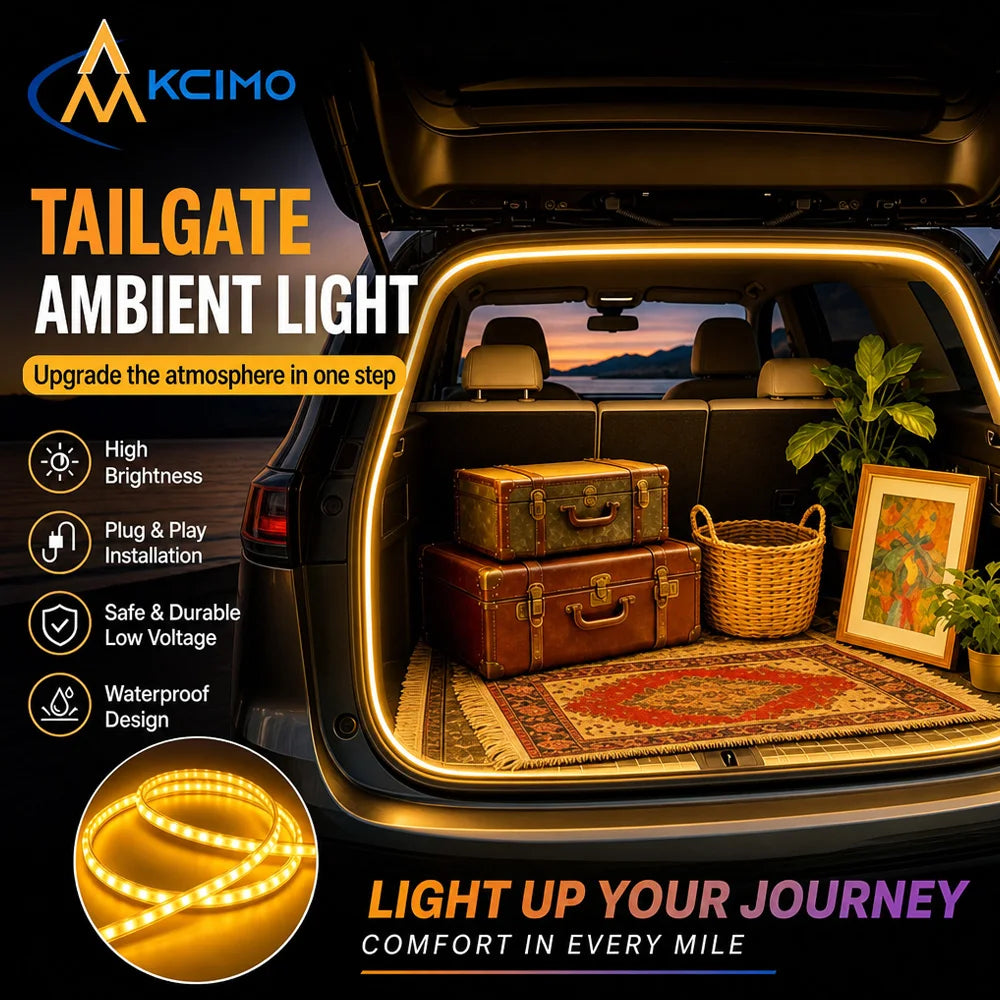 For Cargo Lighting & Outdoor Camping Flexible Tailgate Ambient
