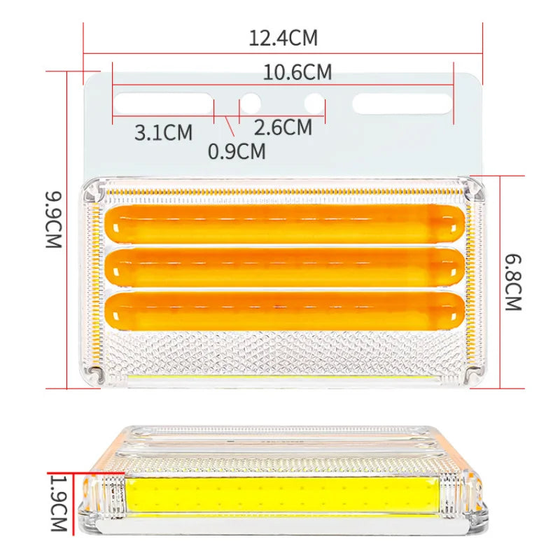 24V Super Bright Truck Lens Floor Cob Waterproof Waist