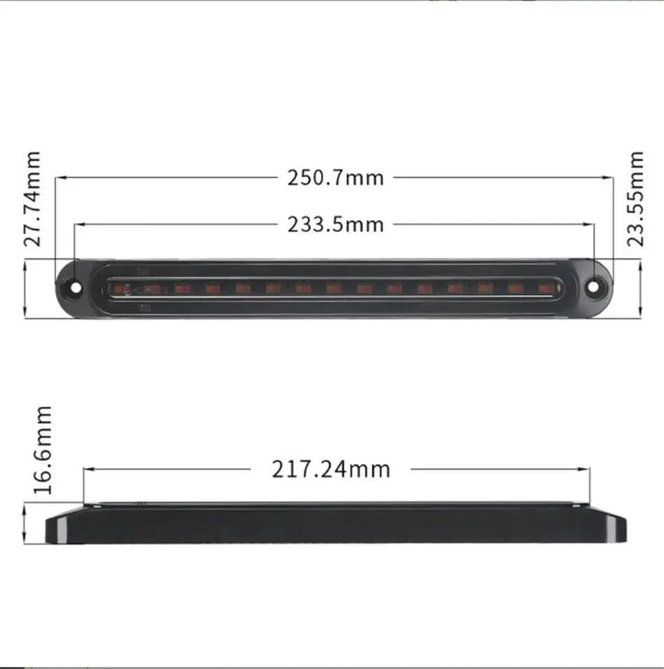 For Pickup 2PCS In Trailer Tail Bar Brake Stop Turn Signal