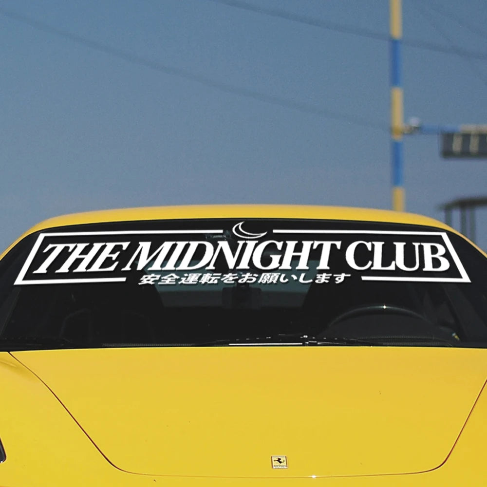 Jdm Midnight Sticker Windshield Banner Night Run Sport