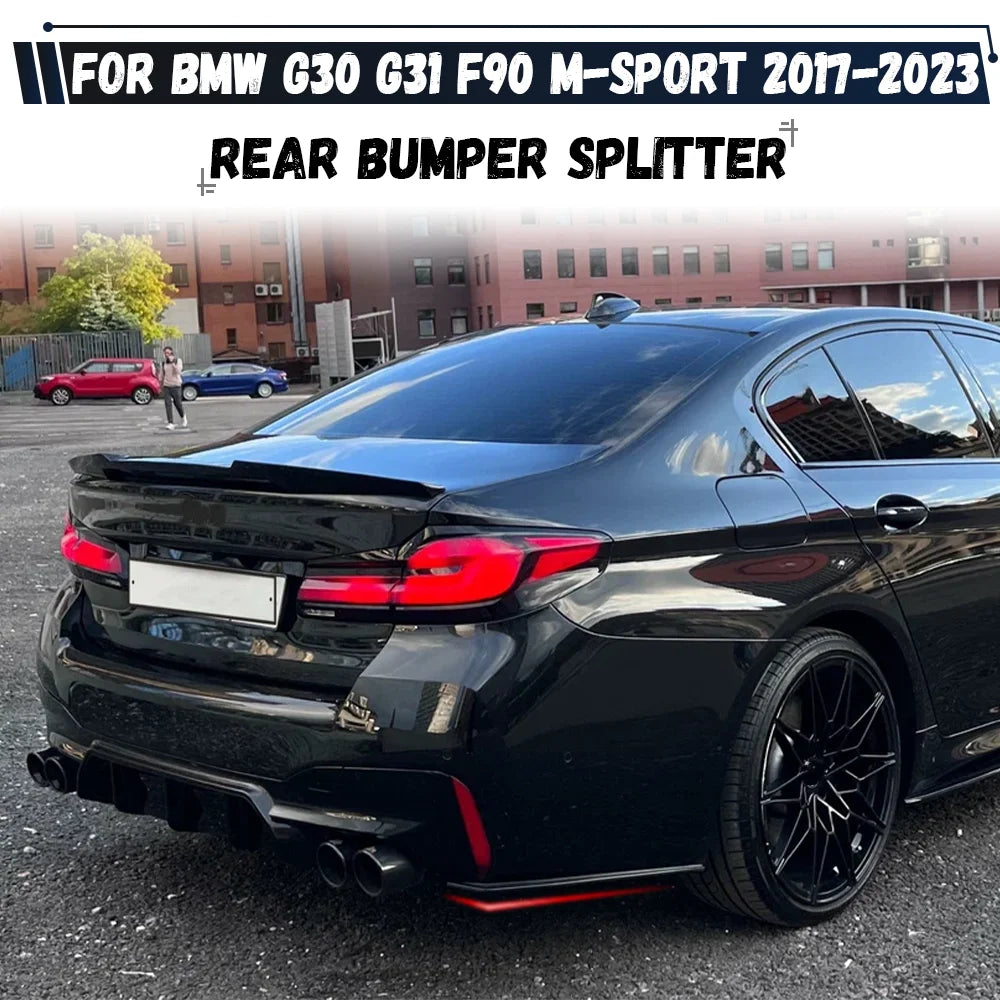 For BMW 5 Series G30 G31 Rear Bumper Diffuser Side Splitters F90