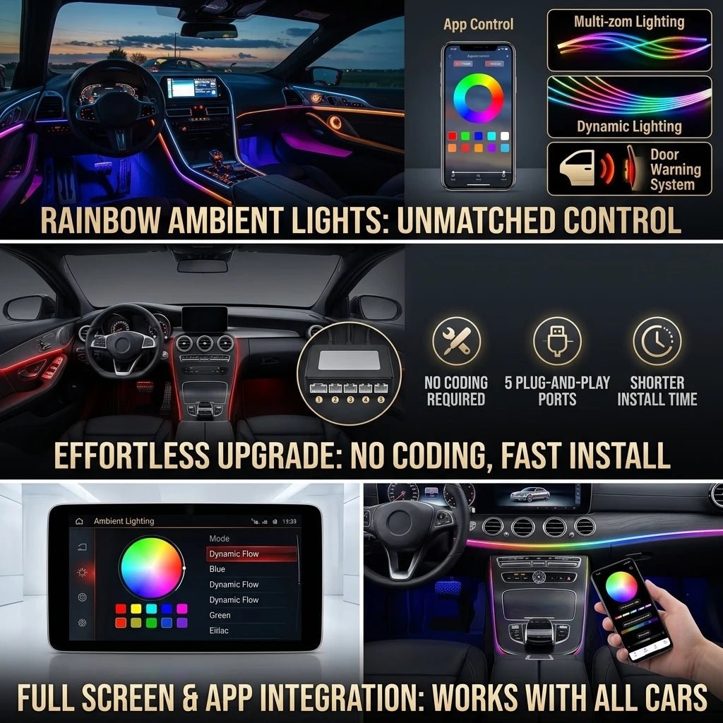 For Audi 2011-2017 Factory Ambient Lighting Upgrade Interior A8