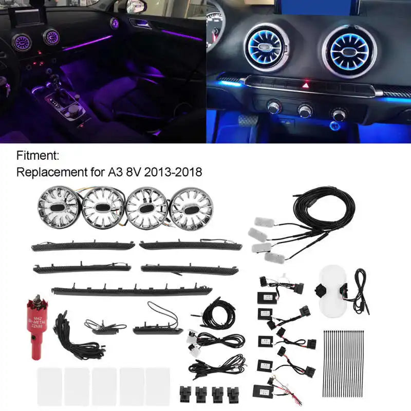 For Audi A3 8V 2013‑2018 Upgrades Color Interior Ambient