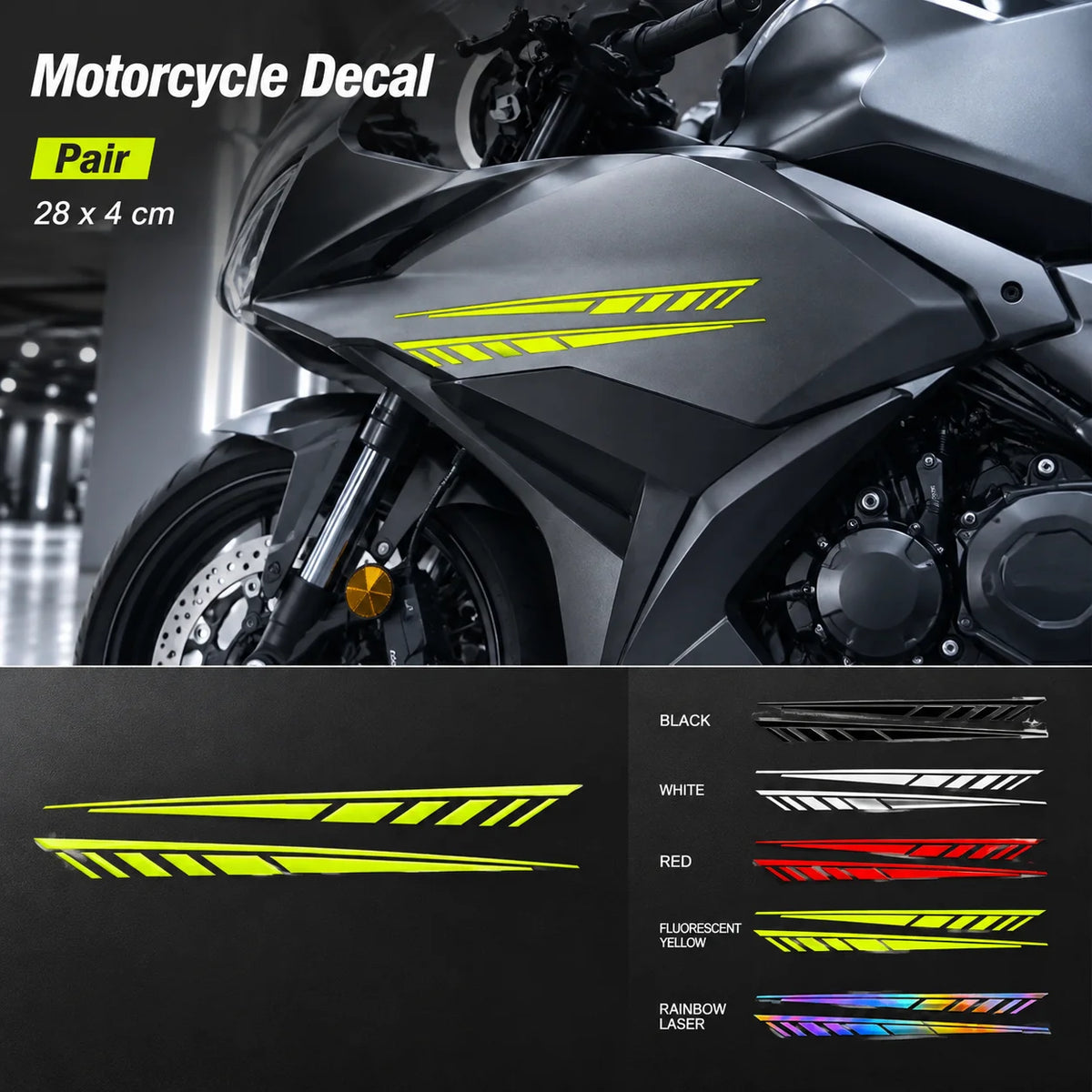 For Front Body Scratch Protection Motorcycle Fender Reflective