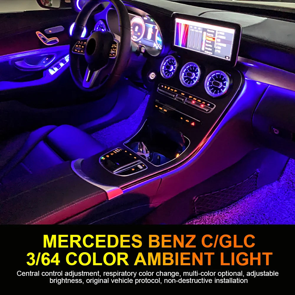 For W205 X253 Glc Mercedes Benz C Colors Turbine Air Vents