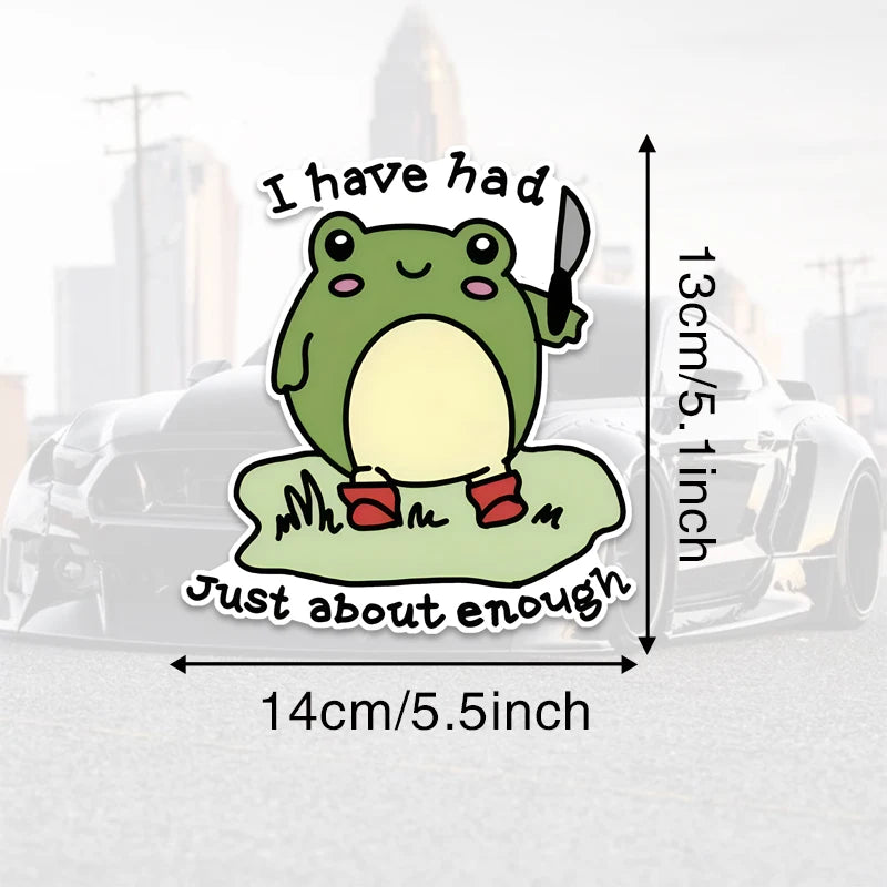 1PC Funny Cute Frog Pattern Sticker Window Bumper External