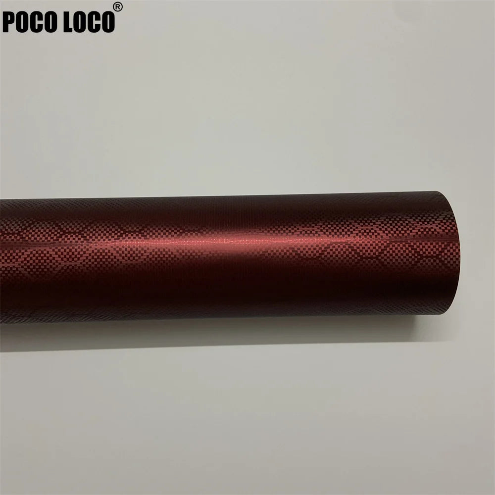 Dark Red Hexagon Forged Carbon Fiber Vinyl Sticker Self